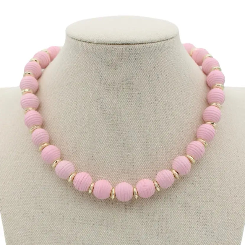 Bali Necklace - Pale Pink