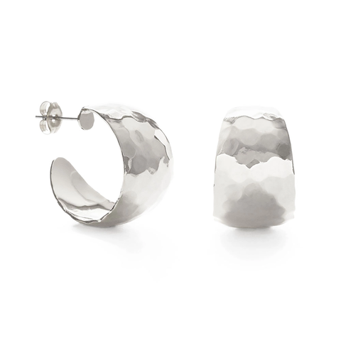 Silver Hammered Vintage Earrings