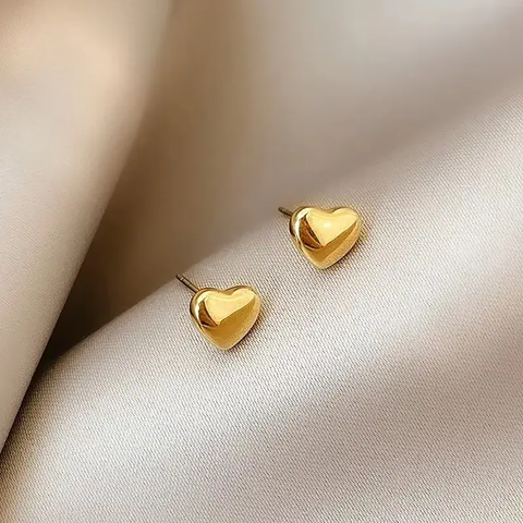 Heart Shaped Stud Earrings