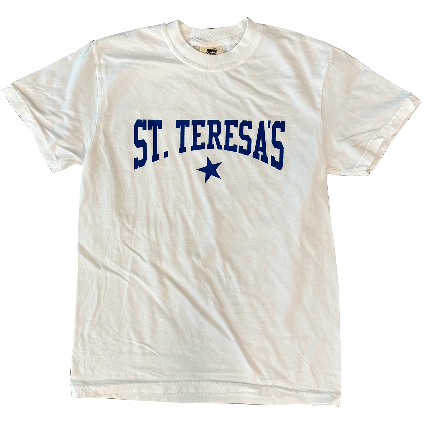 St. Teresa's Star White with Blue Shirt