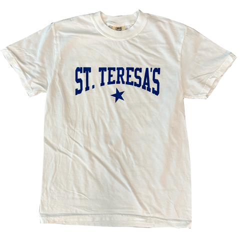 St. Teresa's Star White with Blue Shirt