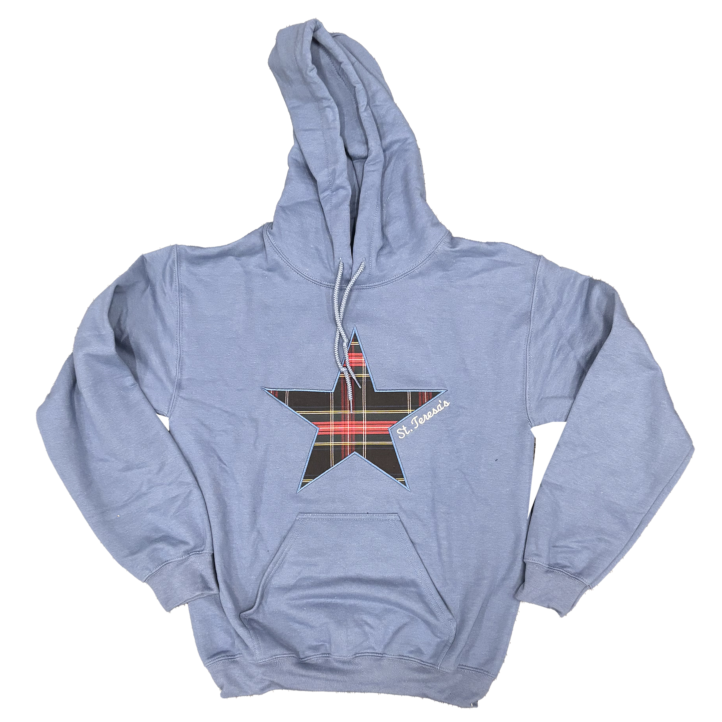 Applique Star Hoodie Blue