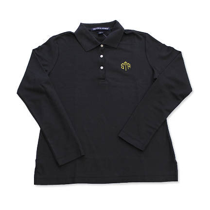 Uniform - UNISEX STA Black Long Sleeved Polo