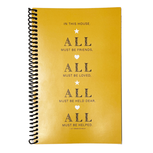 All Must Be Loved Gold Spiral Notebook