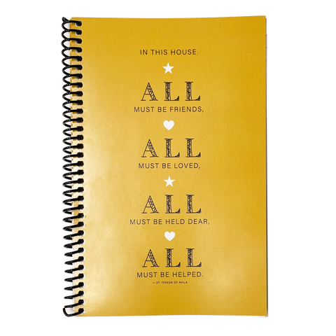 All Must Be Loved Gold Spiral Notebook