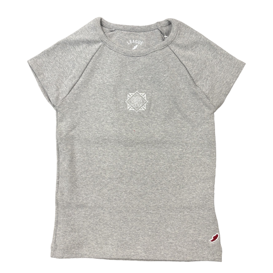 Babydoll Tee Grey with Crest