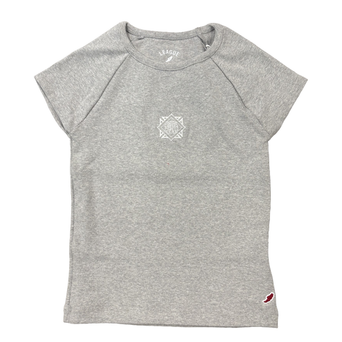 Babydoll Tee Grey with Crest