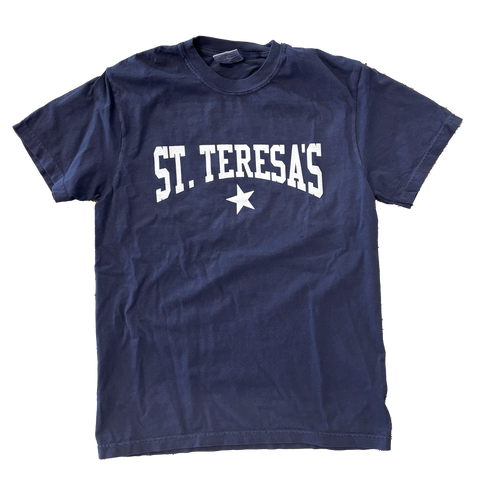 St. Teresa's Star Tee- Navy