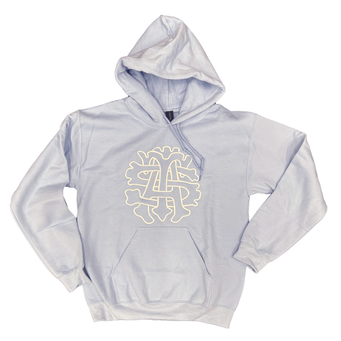 Embroidery Seal Hoodie Light Blue