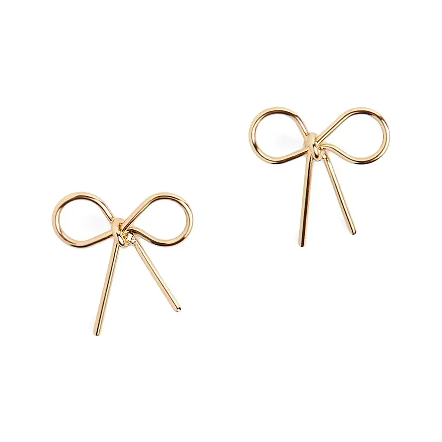 Gold Ribbon Studs