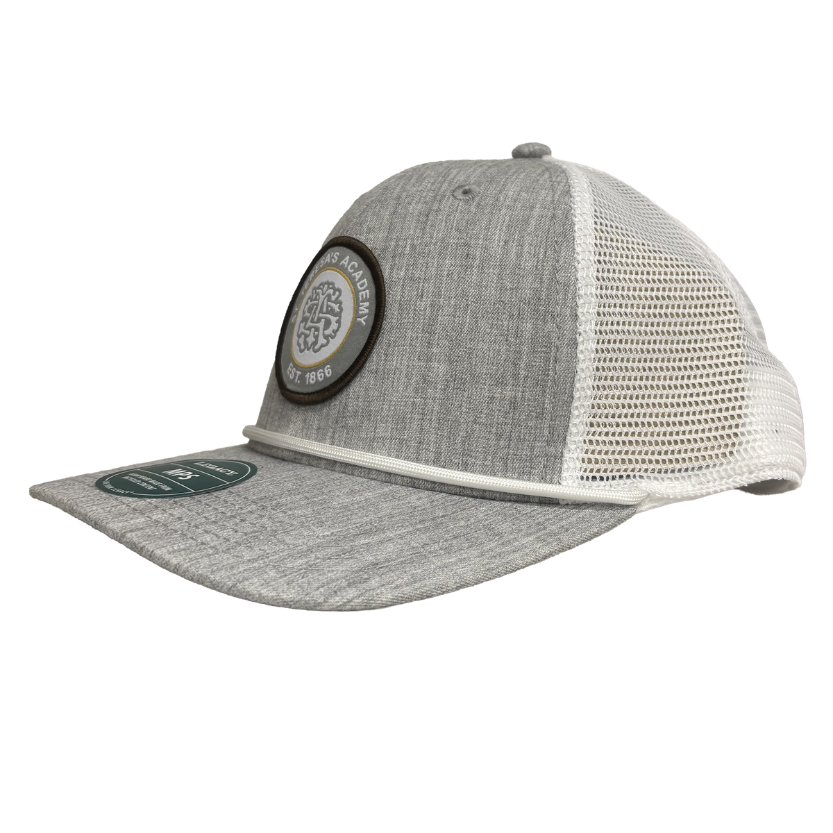 Light Grey Trucker with Cord Hat