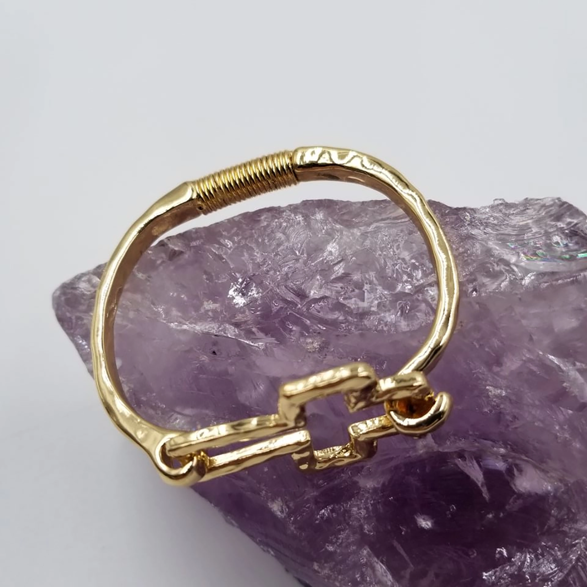 Hammered Cross Cuff Bracelet