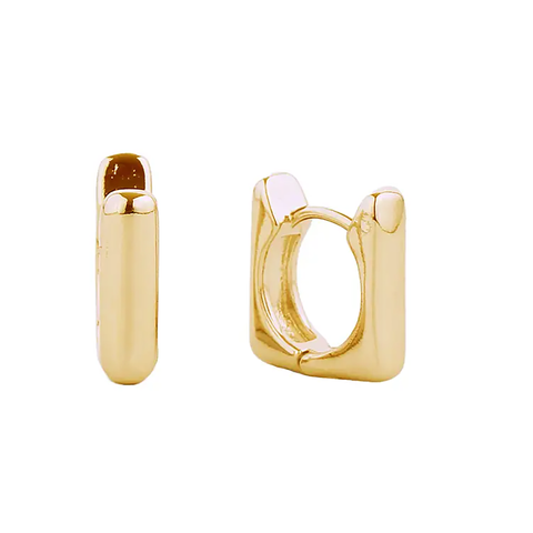 Square Huggie Hoop Earrings