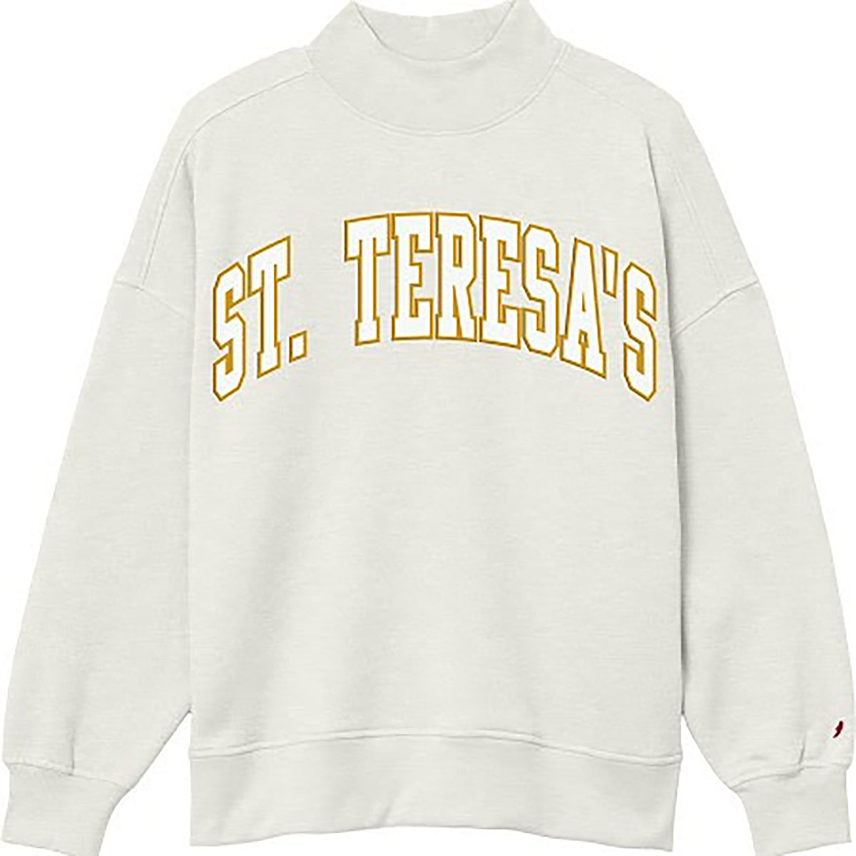 Mock Neck Oatmeal and Gold