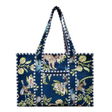 Cotton Block Print Tote Bag - Large