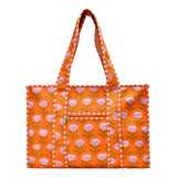 Cotton Block Print Tote Bag - Large