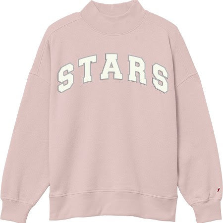 Mock Neck Pink Applique