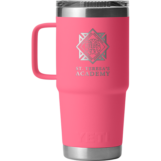 Pink STA Crest Yeti 20 oz. Travel Mug