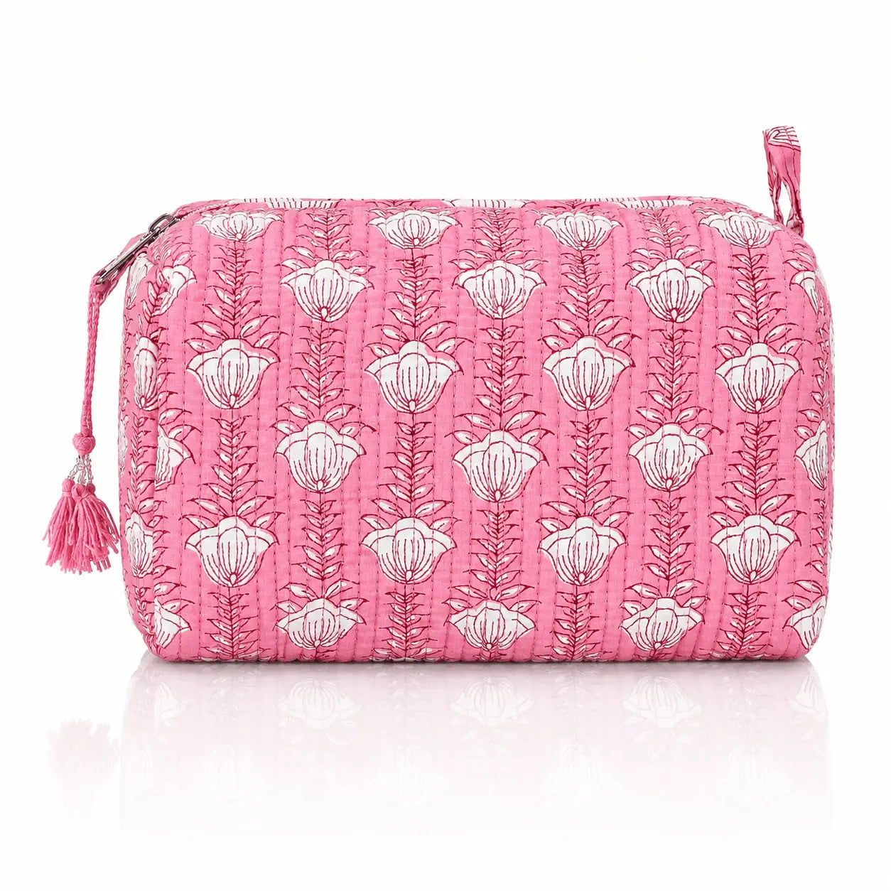 Cotton Block Print Cosmetic Pouch Small