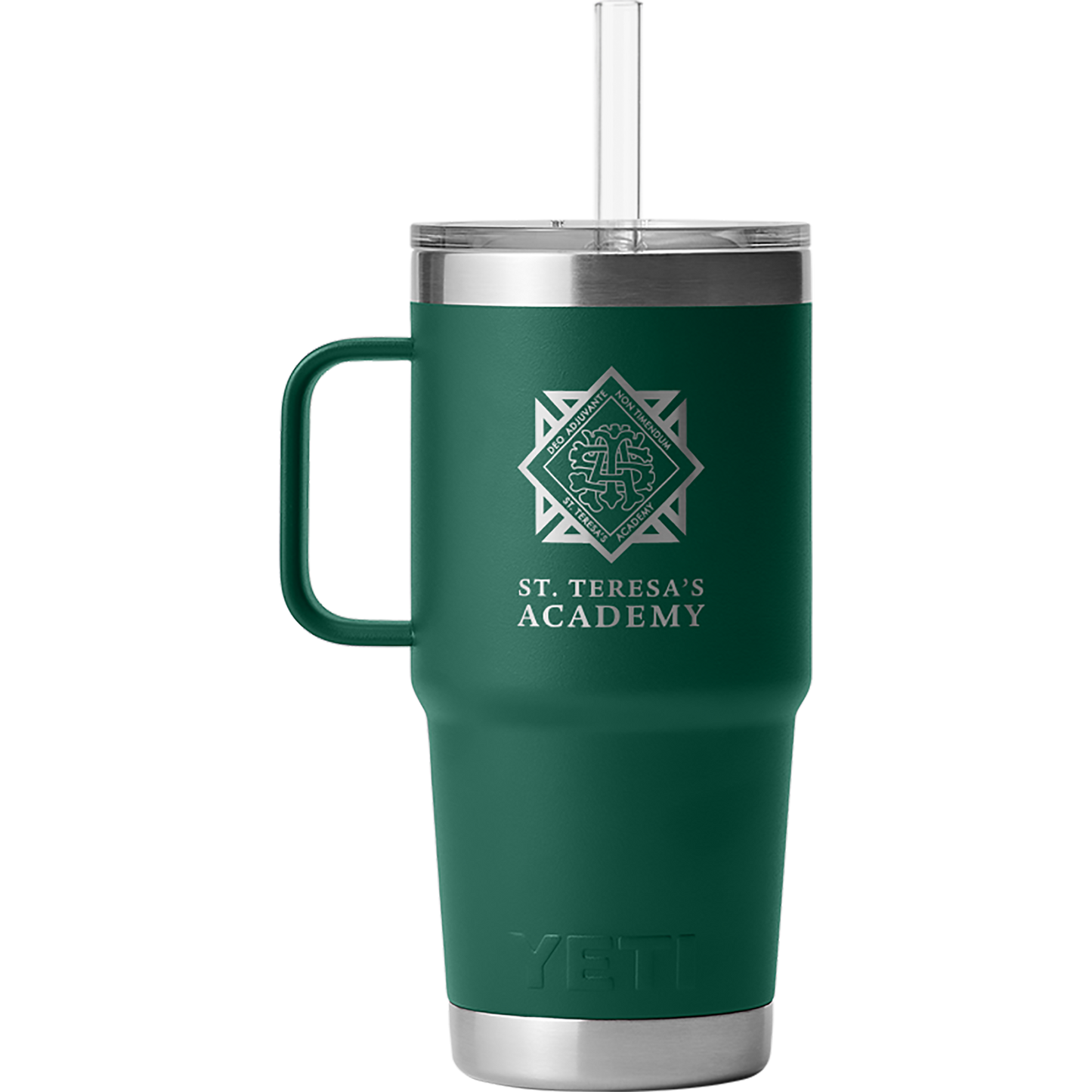 Green STA Crest YETI Straw Rambler 25oz