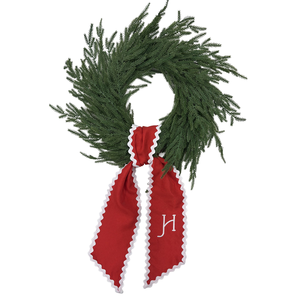 Wreath Sash - Red Ricrac