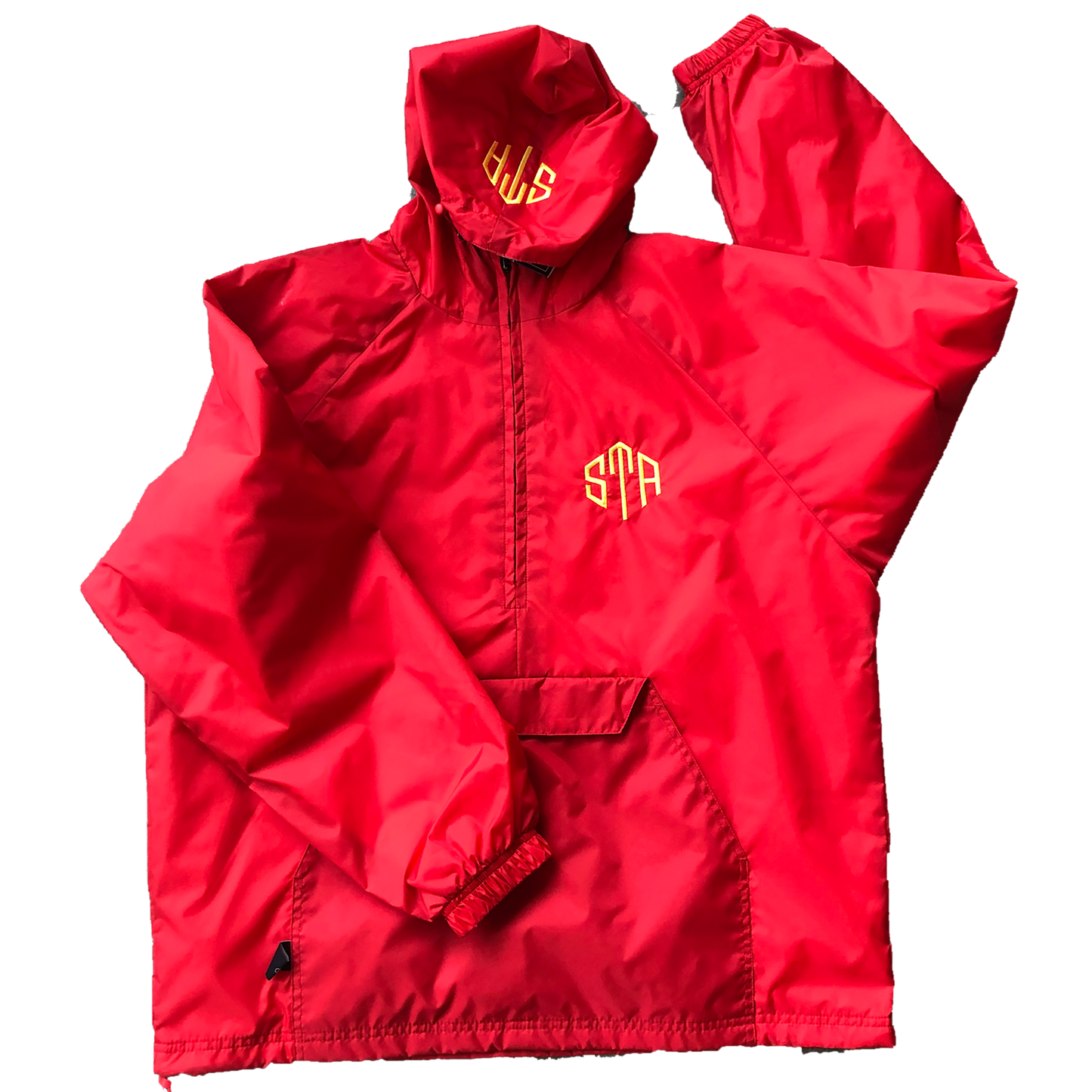 STA Red Monogrammed Rain Jacket