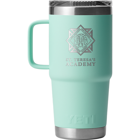 Seafoam STA Crest YETI Travel Cup 20oz