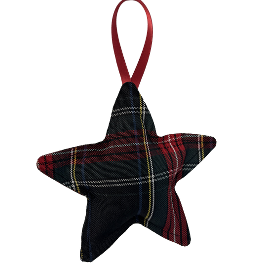 Plaid Star Ornament
