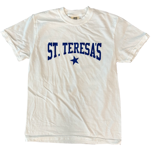 St. Teresa's Star White with Blue Shirt