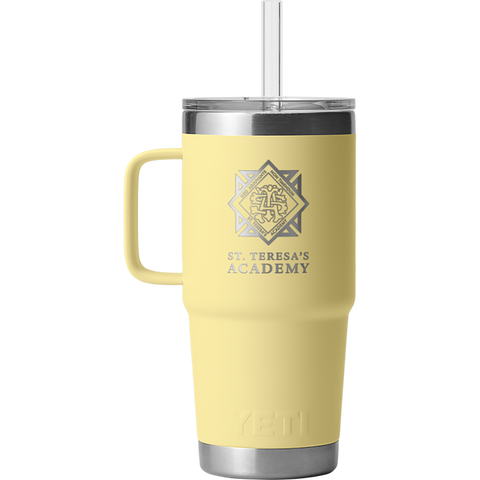 Yellow STA Crest YETI Straw Rambler 25oz