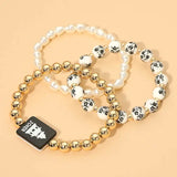 Mahjong Charm 3PC Stretch Bracelets