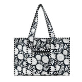 Cotton Block Print Tote Bag - Large