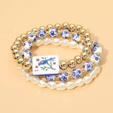 Mahjong Charm 3PC Stretch Bracelets