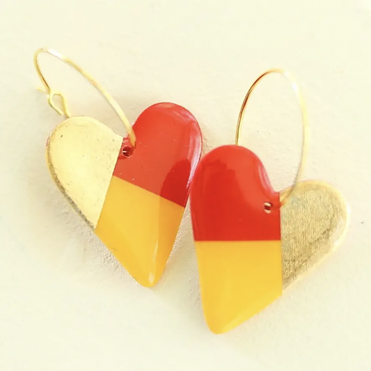 Chiefs Heart Earrings