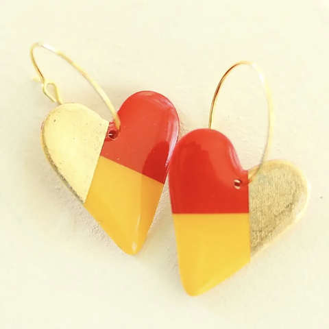 Chiefs Heart Earrings