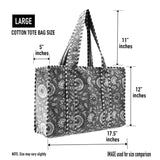 Cotton Block Print Tote Bag - Large