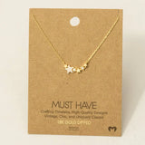 Cluster Star Necklace- Gold