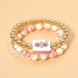 Mahjong Charm 3PC Stretch Bracelets