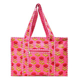 Cotton Block Print Tote Bag - Large