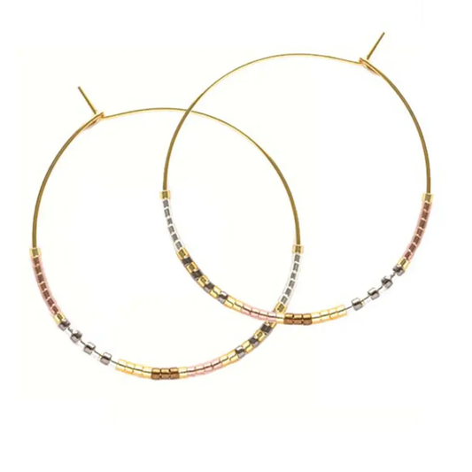 Seed Bead Hoops