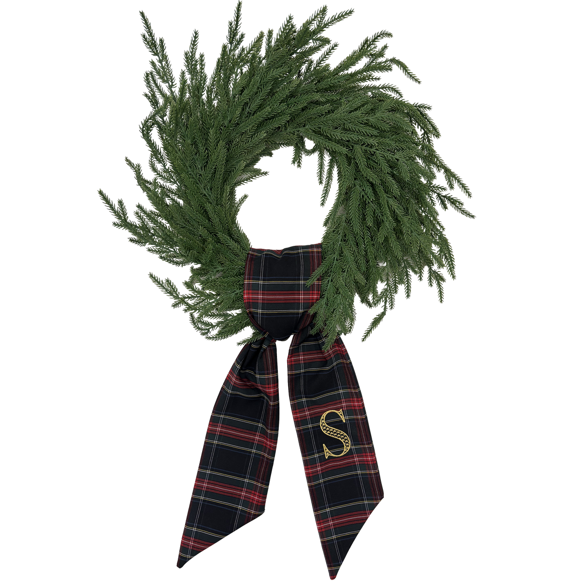 Wreath Sash - STA Plaid
