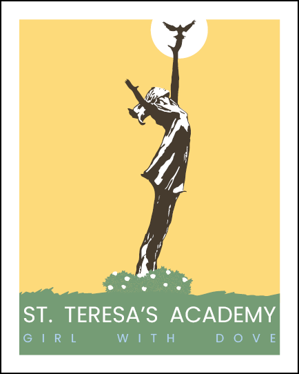 Girl with Dove Print