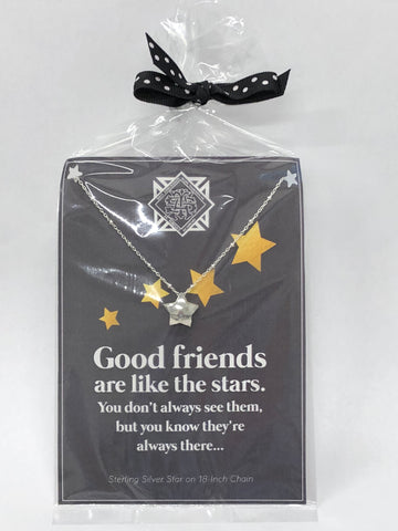 "Good Friends Are Like the Stars" Charm Necklace