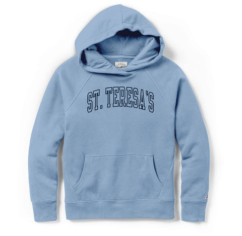 St. Teresa's Outline Embroidery Light Blue Hoodie