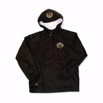 STA Black Monogrammed Rain Jacket