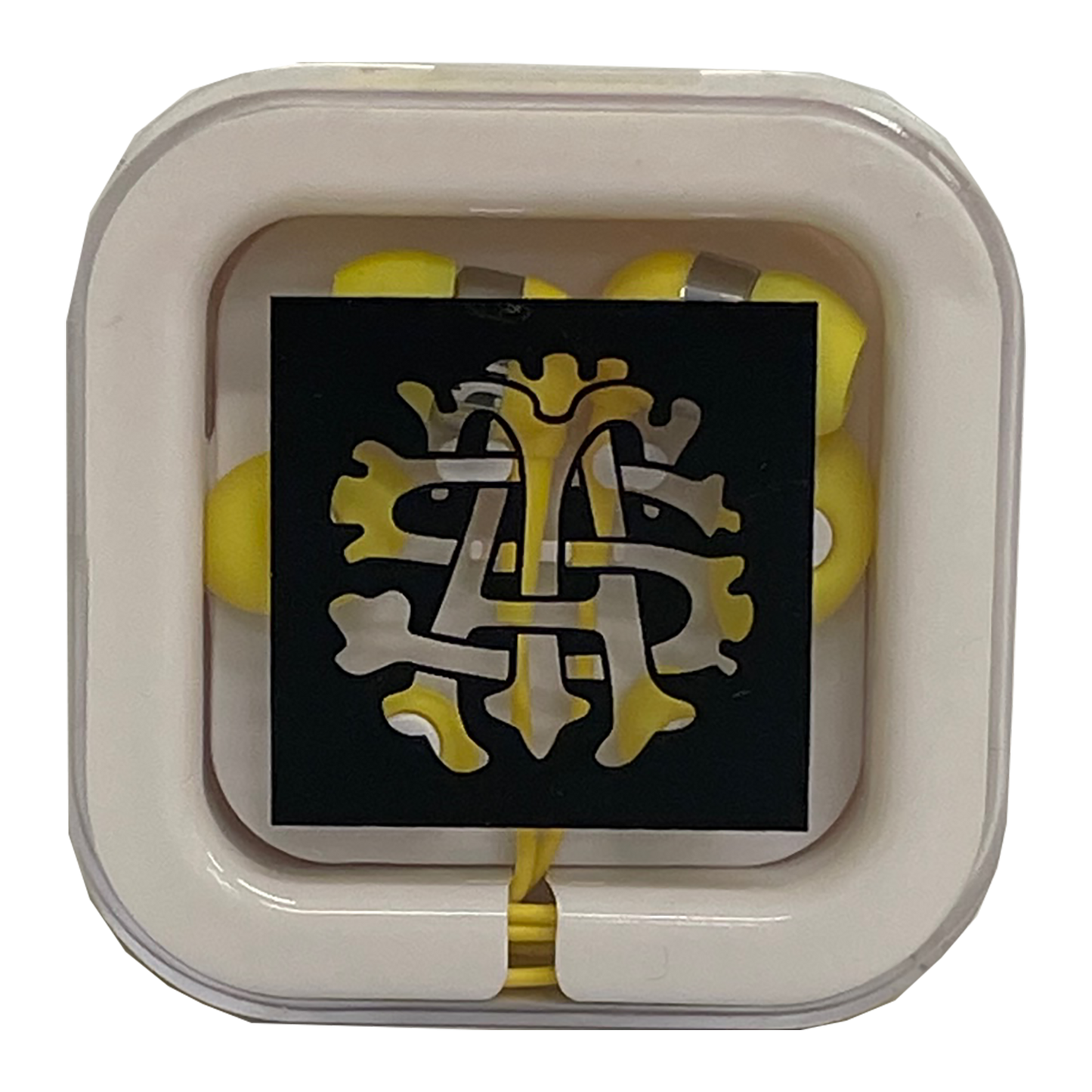 Earbuds Yellow with Crest Case