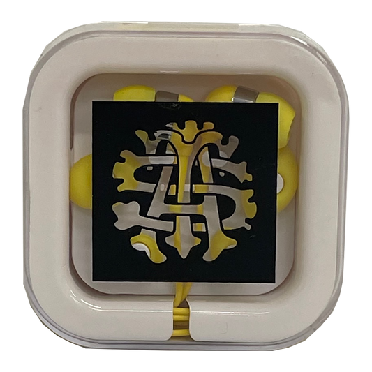 Earbuds Yellow with Crest Case