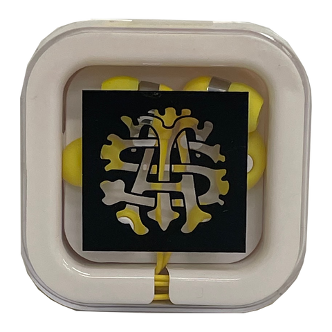 Earbuds Yellow with Crest Case