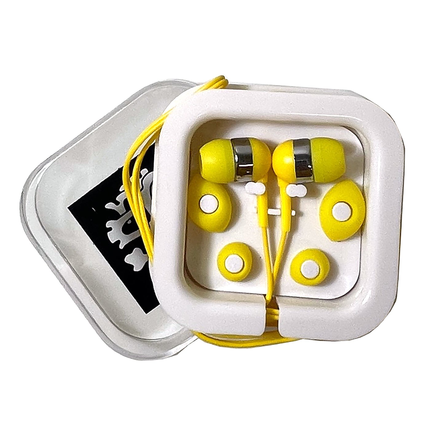 Earbuds Yellow with Crest Case