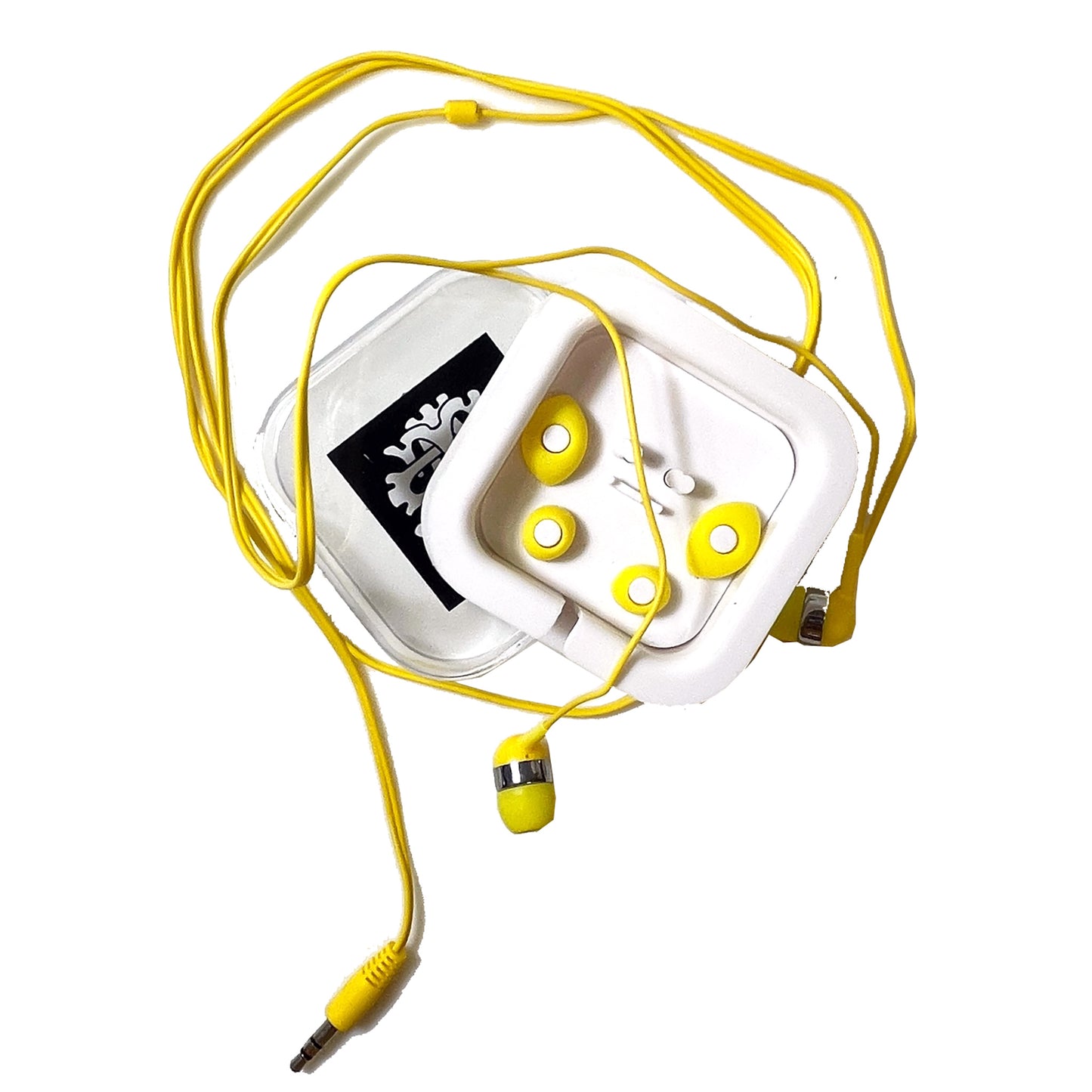 Earbuds Yellow with Crest Case